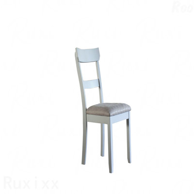 Chaise d'appoint en tissu deux tons avec revêtement gris et perle grise (ensemble idéal pour les chambres relaxantes de 2 personnes)