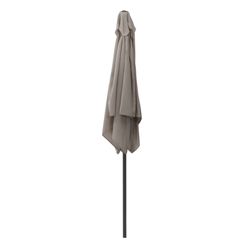 Parasol de marché carré Fidel, Gris sableux