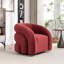 Fauteuil demi-tonneau rembourré et pivotant-1711897631