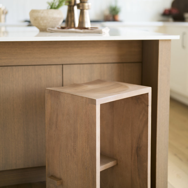 Tabouret de bar et de comptoir Dalina, Brun clair, Tabouret de comptoir (siège d'une hauteur de 26 p