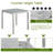 5 Piece Counter Height Table Set, Wooden Kitchen Table Set With Square Table And 4 Upholstechairs, Counter Height Dining Table With Crystal Decoration And Chair Set