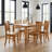 Wood Seat Kitchen Dining Chairs In Oak Finish, Set Of 4, Solid Wood Construction, Traditional Style, Comfortable Seating, Residential Use
