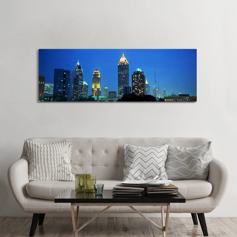 Skyline Atlanta GA USA - Wrapped Canvas Panoramic Print, 182.88 cm H x 60.96 cm W