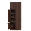 Armoire de rangement haute autoportante de 71 pouces de hauteur avec portes et tablettes, tablettes réglables, bois de catégorie E1, noyer pour garde-manger, armoires de garde-manger pour rangement, armoire