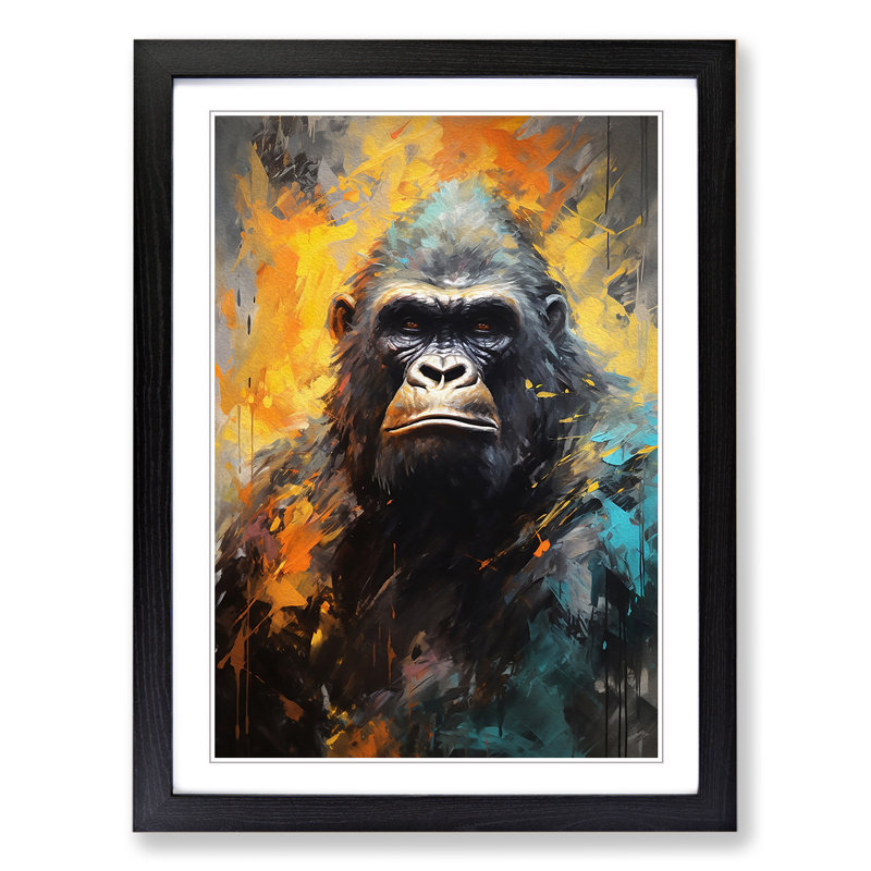 Gorilla Tachisme Art - Framed Print