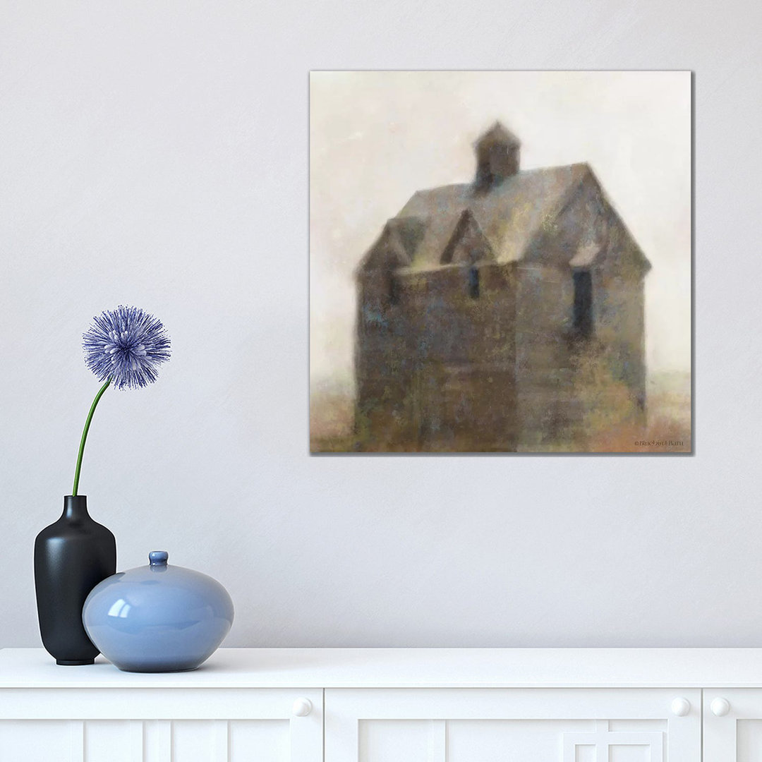 Rustic Old House by Bluebird Barn - Wrapped Canvas Painting