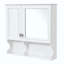 Armoire à pharmacie à miroir avec tablettes ouvertes, rangement mural avec portes et miroir, tablette réglable, armoire de rangement pour salle de bain au-dessus de la toilette-273476003