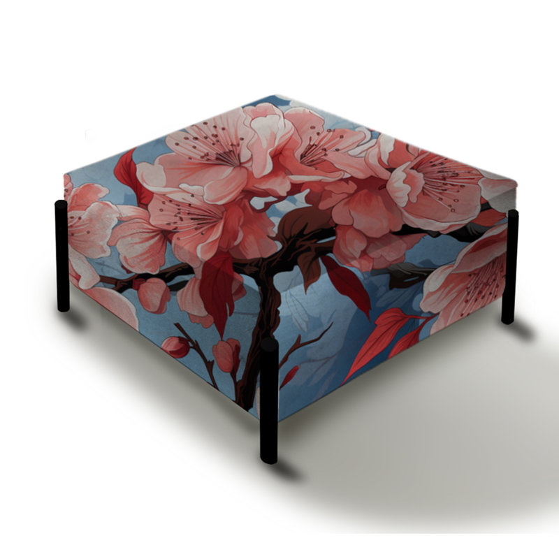 Grand repose-pieds carré Cherry Blossom Bliss