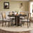 Round Dining Table For 4 With Chairs Set, Extendable Dining Table Set With 16" Removable Middle Leaf 5 Piece Retro Dining Table Set Double Layer Design For Kitchen Dining Room-1145685629