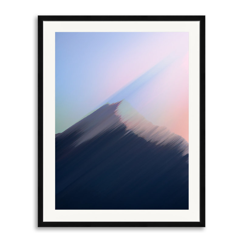 Mountain 01 Print by Gabriel Boyajian, Black Framed Paper, 31.2" H x 25.2" W