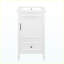 Meuble-lavabo blanc de 20 po avec lavabo, rangement pour porte, patins réglables et 1 tiroir