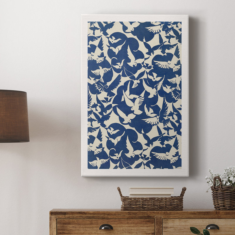 Reproduction abstraite rétro - galerie Cavas, H 18 po x l 12 po