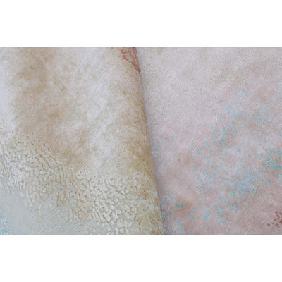 Abstract Area Rug in Gold/Turquise