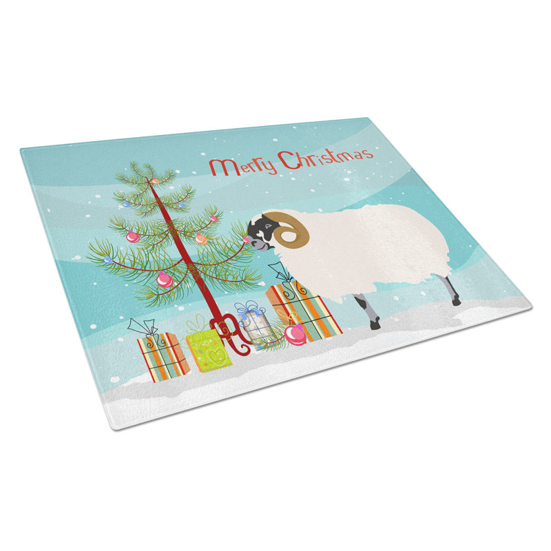 Planche à découper en verre trempé de noël en verre trempé de style caroline