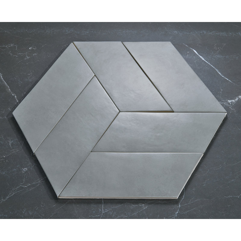 Carreau en porcelaine à chevron droit 4 "x 10" Cement Series
