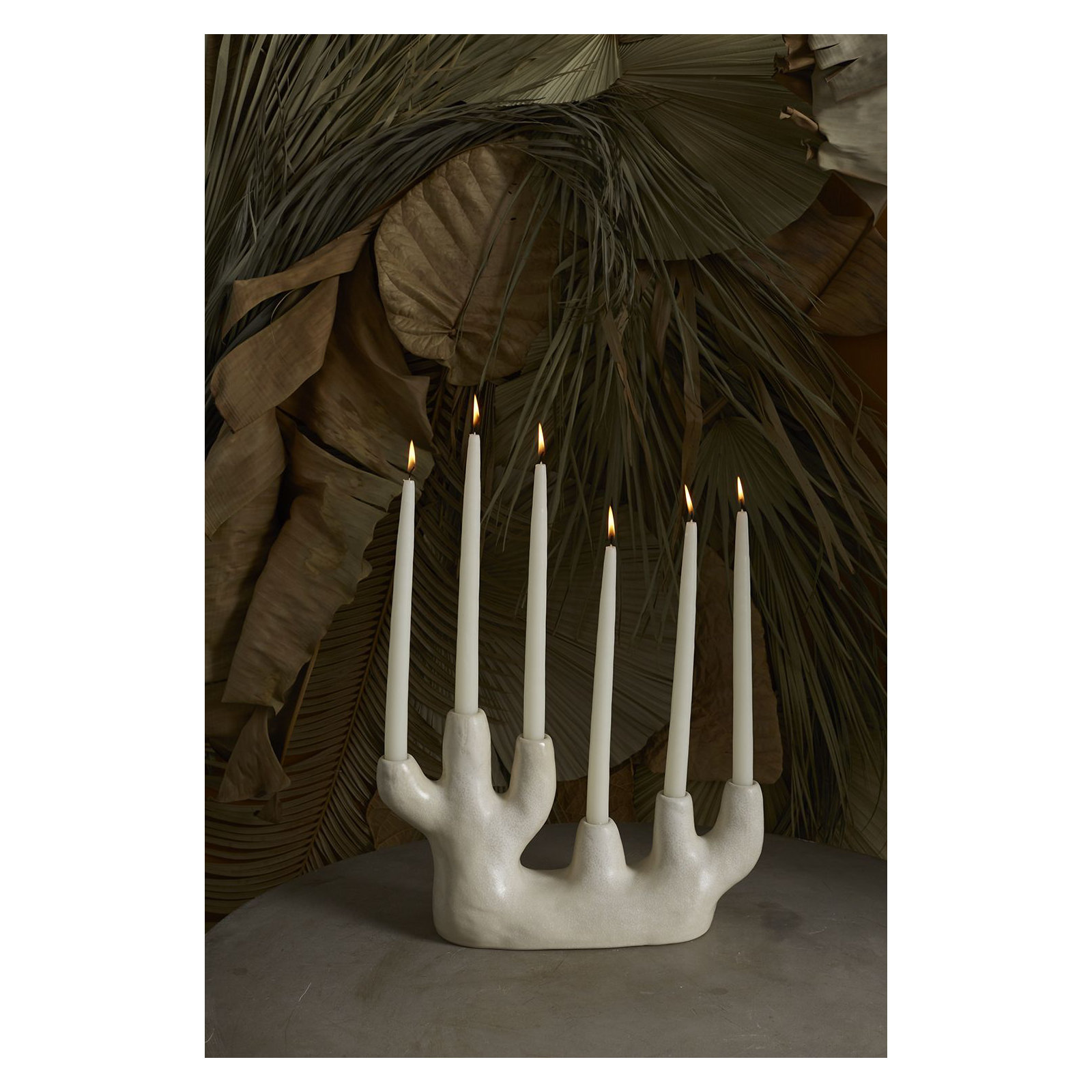 Baja 8.75" Ceramic Tabletop Candlestick Holder
