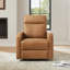 Fauteuil inclinable électrique en cuir véritable Leena-105741570