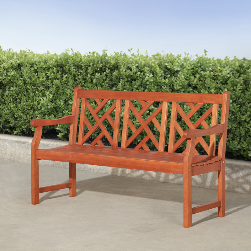 Banc de jardin en bois Awaiz, Brun