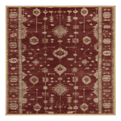 Tapis brun lavable à la machine