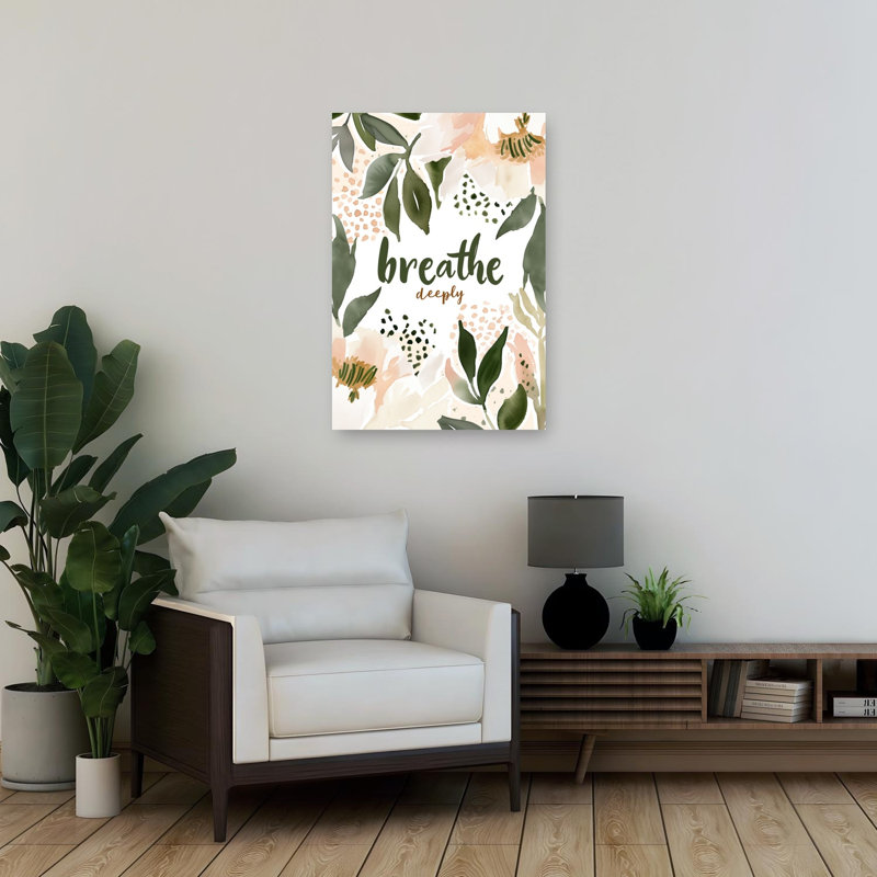 Serene Foliage Bliss Abstract Elegant Minimalist Nature Landscape Wall Art Print by Treechild - Print, 91.44cm H x 60.96cm W