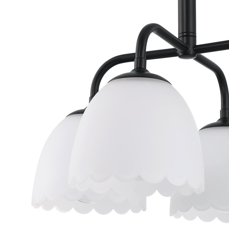  Luminaire suspendu 4 lumières Dorinda, Noir mat, 4