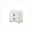 Table de chevet 2 tiroirs Laguna Accents de cristal - Blanc