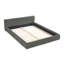 Structure de lit tapissier en tissu chenille avec motif plissé, lit plateforme avec tête de lit et structure solide-1670824373