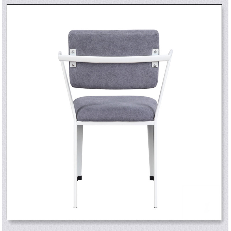 Chaise de bureau en métal avec coussin rembourré