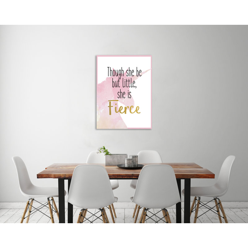 «She Is Fierce» par Kimberly Allen, art textuel sur toile tendue, H 12 po x l 12 po x P 1,5 po