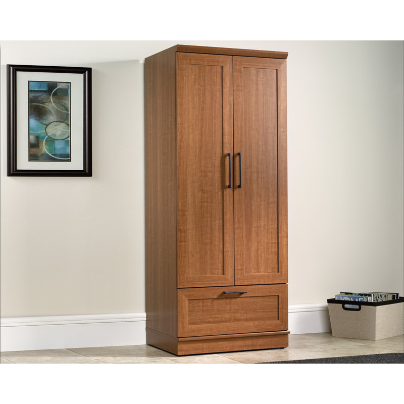 Sienna Oak Finish Tall Wardrobe with Adjustable Shelf
