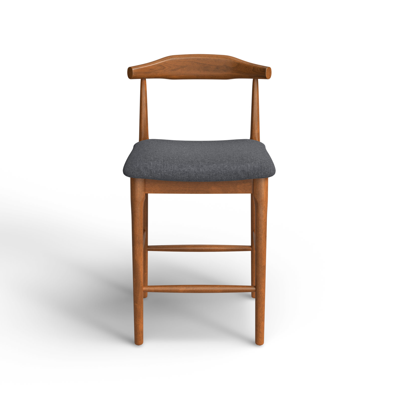 Hank Counter/Bar Stool, Walnut, Dark Gray, Counter Stool (25.67" Seat Height)