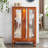 2 Doors Curio Cabinet With Tempered Glass Doors, Curio Cabinet With Mirrored Back Panel-1432547261