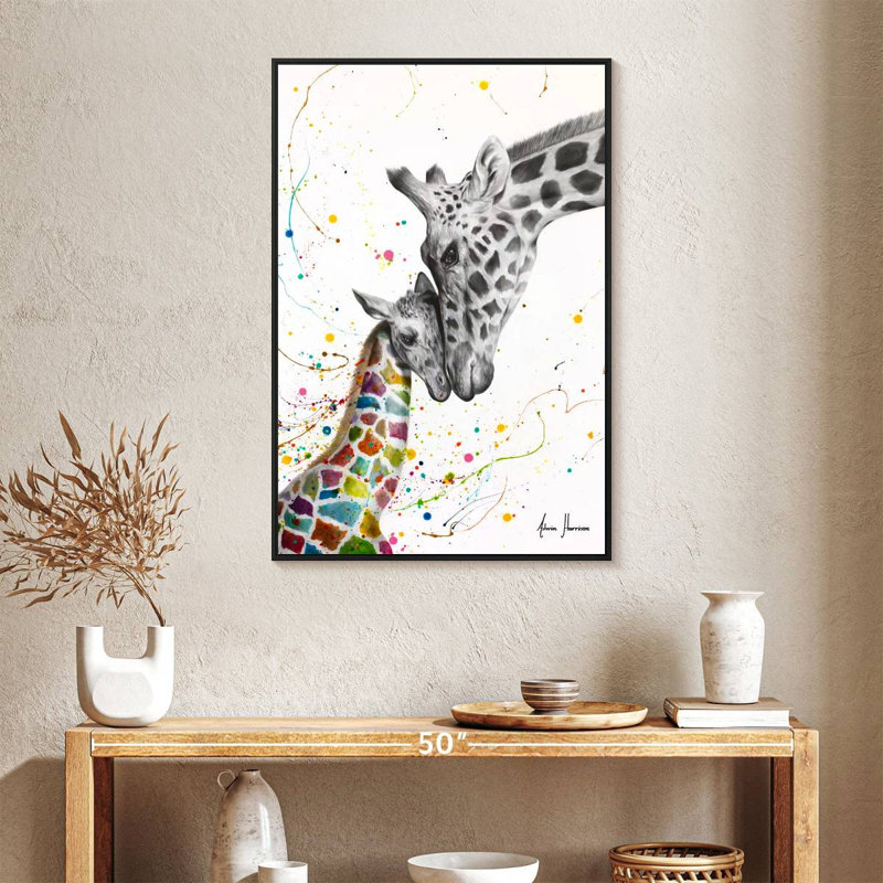 Célébration de l'amour, 25 po x 37 po, Cadre flottant noir