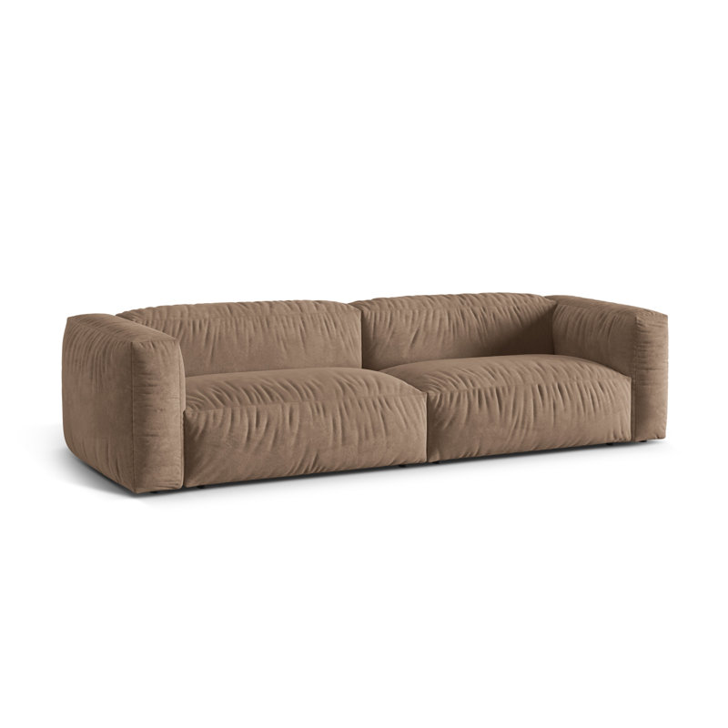 Carlens 4 Seater Sofa, Velvet , Taupe, 4