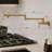 Wall Mount Pot Filler Faucet Double-Handle Folding Kitchen Restaurant Sink With Dual Joint Swing Arm Commercial-107556858
