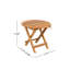 Table d'appoint d'extérieur pliable en bois d'acacia avec longueur réglable
