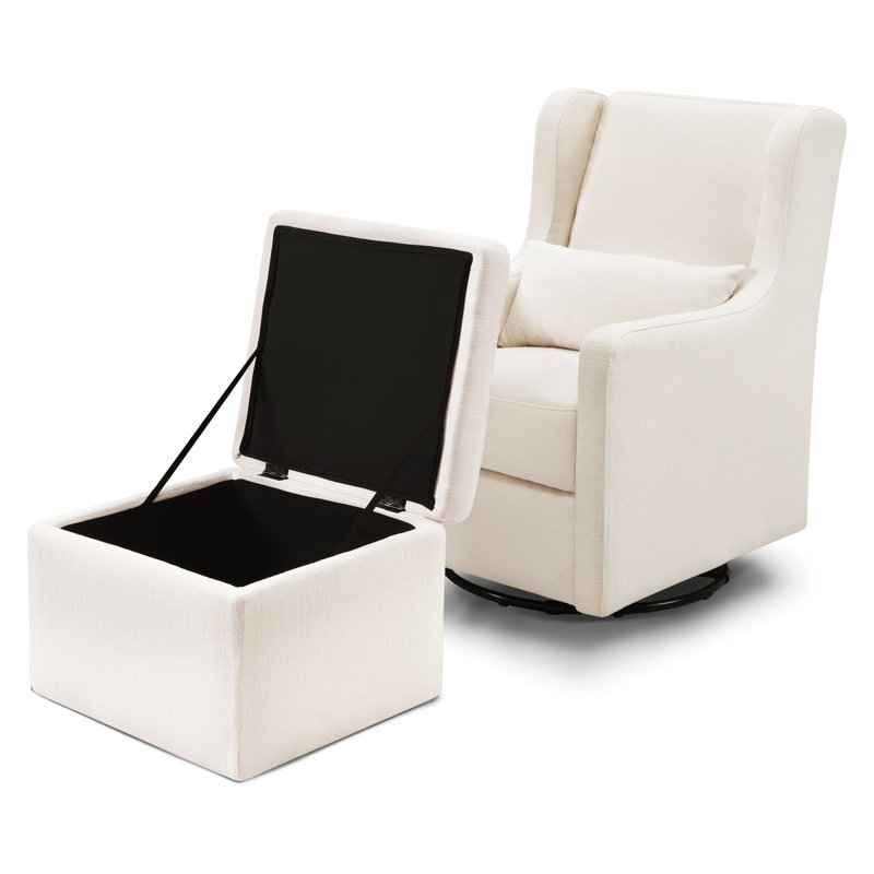 Adrian Swivel Glider and Ottoman, Performance Cream