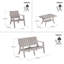 Ensemble de salon de patio 4 pièces Edmonda avec causeuse, chaises et table, sièges décontractés pour les espaces de jardin ou de terrasse-1728533852