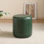 30cm Small Round Faux Leather Upholstered Ottoman-1061551667