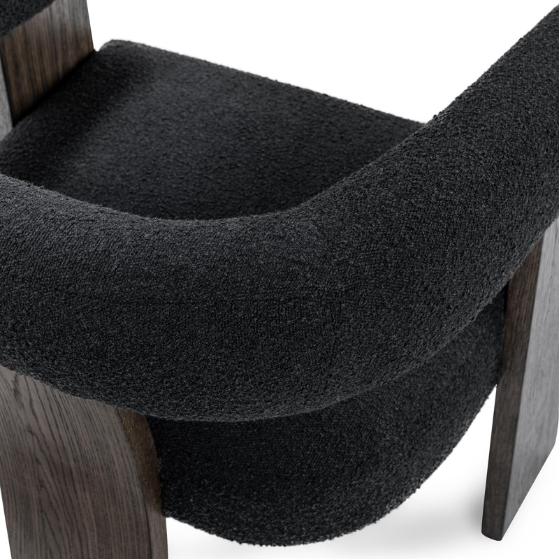 Julina Upholstered Fabric Accent Chair, Black