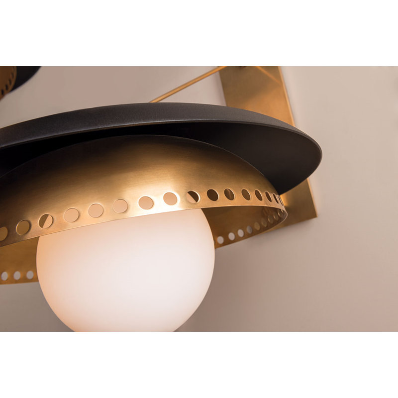 Travianna Armed Sconce, Aged Brass