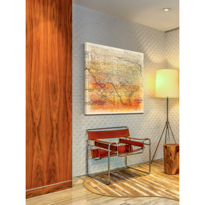 «Texas Map», reproduction sur toile tendue