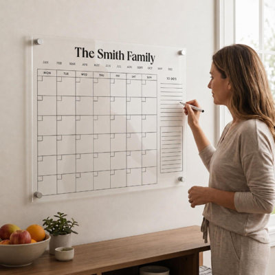 Personalized Acrylic Family Wall Calendar