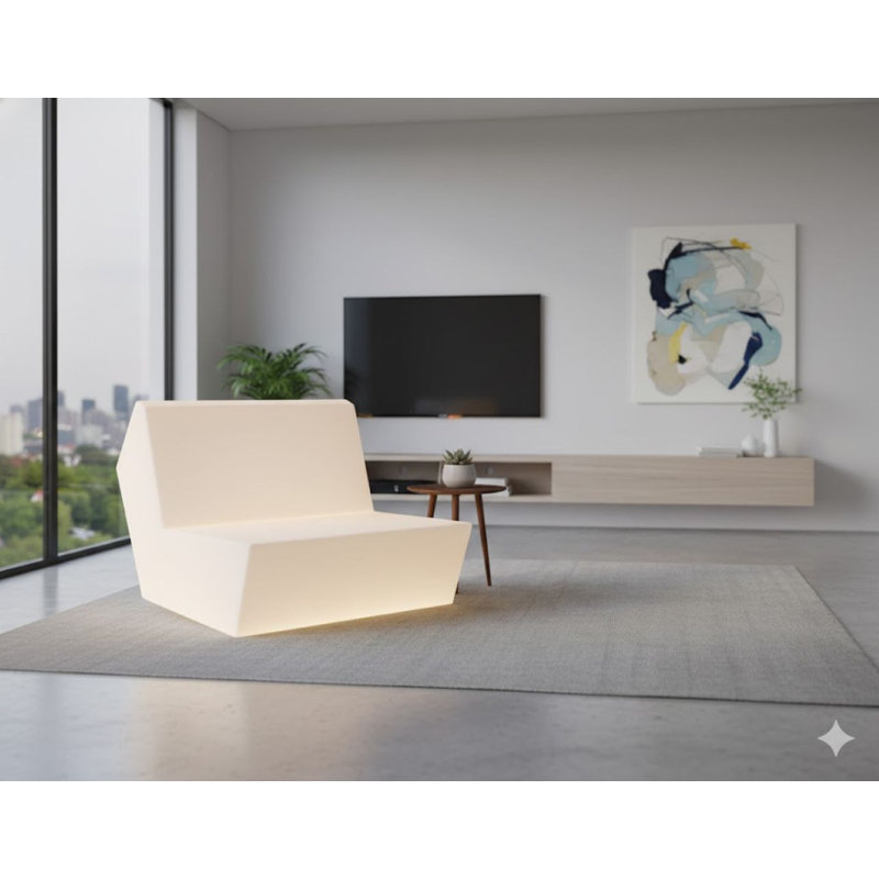 Fauteuil à DEL blanc mat