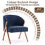 Chaises d'appoint modernes en tissu avec structure en bois massif, chaises rembourrées pour le salon ou le coin lecture-1944543112