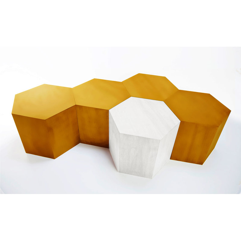 Coffee Table, 16" H x 40" L x 40" W, Matte Gray