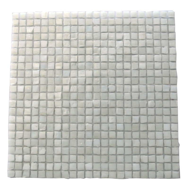 Carreau de mosaïque en verre 0,38 po x 0,38 po Ecologic, Blanc