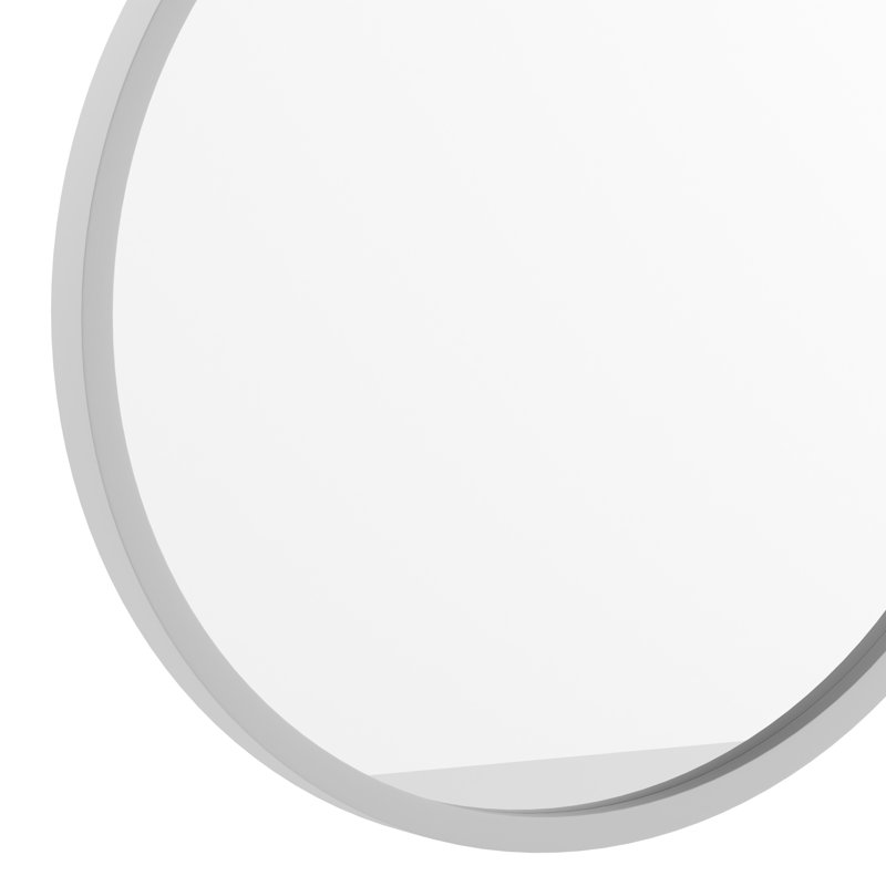 Miroir d'appoint mural Gagalis, Argent, H 24 po x l 24 po x P 0,78 po
