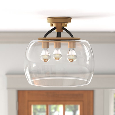 Plafonnier semi-encastré 3 lumières 13,5 po Roseta