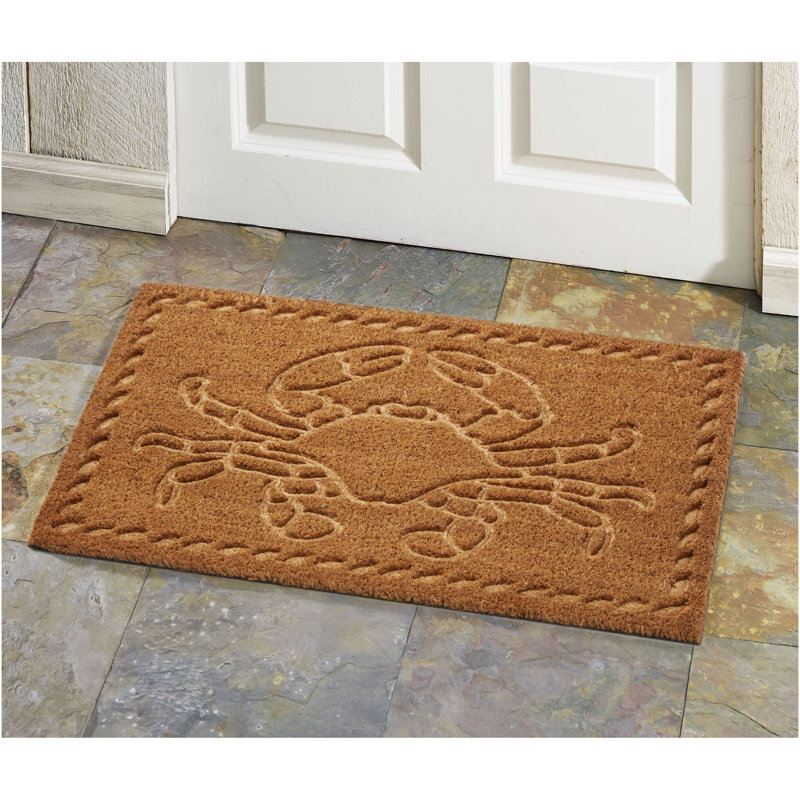 Crab Embossed Outdoor Doormat